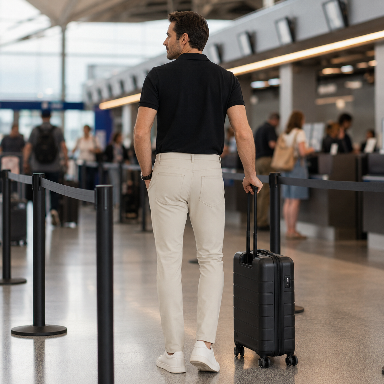 Men wearing Stone 5 Pocket Travel Pants