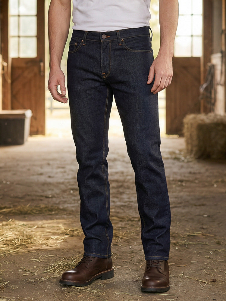Men wearing Azul oscuro Straight Crosby Jeans