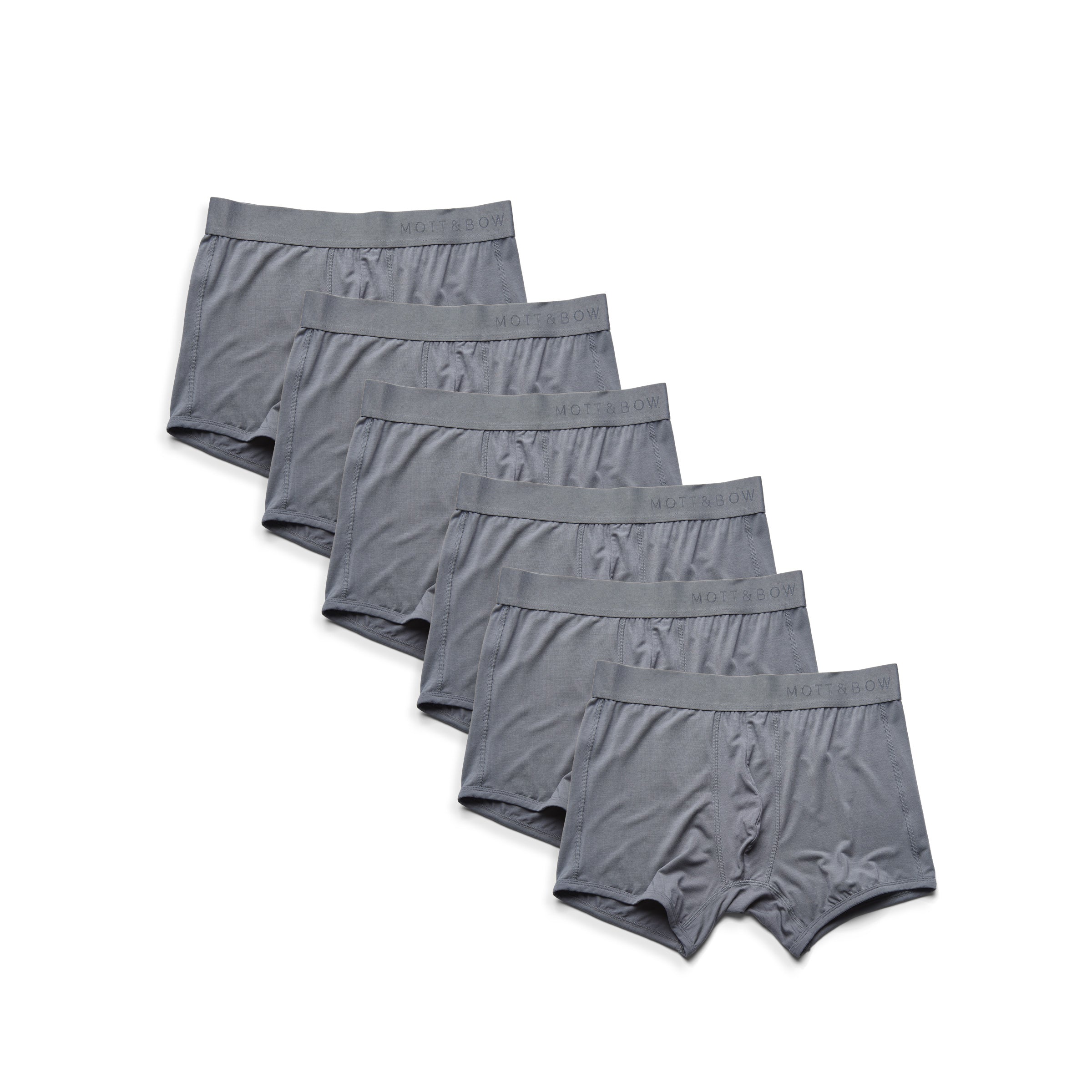 Men wearing Gray Trunks 6-Pack underwear