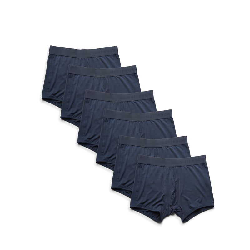 Men wearing Navy Trunks 6-Pack underwear