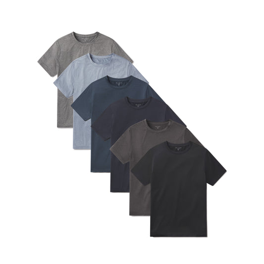 Tech Tee 6-Pack Sky Blue Heather/Heather Gray/Charcoal Heather/Navy Heather/Black Heather bdl6_men_tech_tee tees