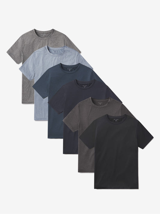Tech Tee 6-Pack Sky Blue Heather/Heather Gray/Charcoal Heather/Navy Heather/Black Heather bdl6_men_tech_tee tees