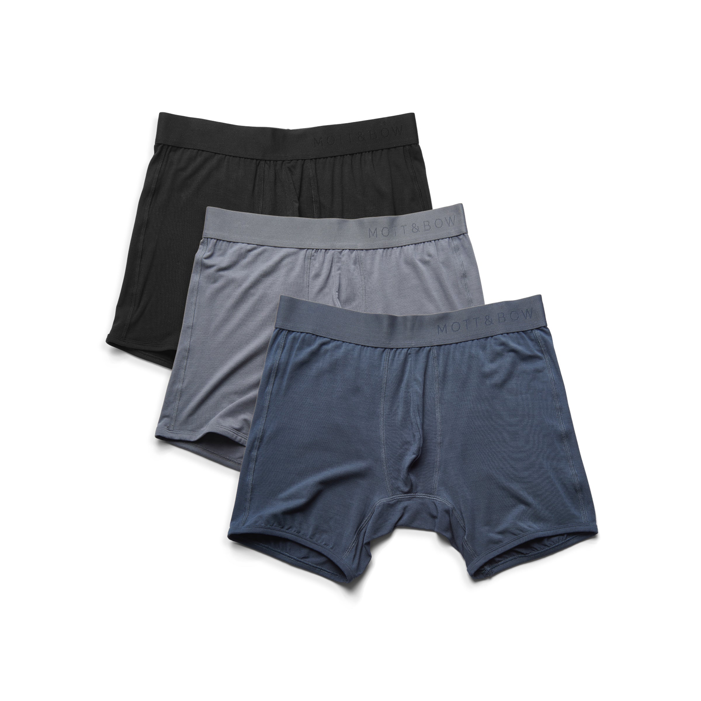 Men wearing Black/Steel Gray/Gray Boxer Brief 3-Pack underwear