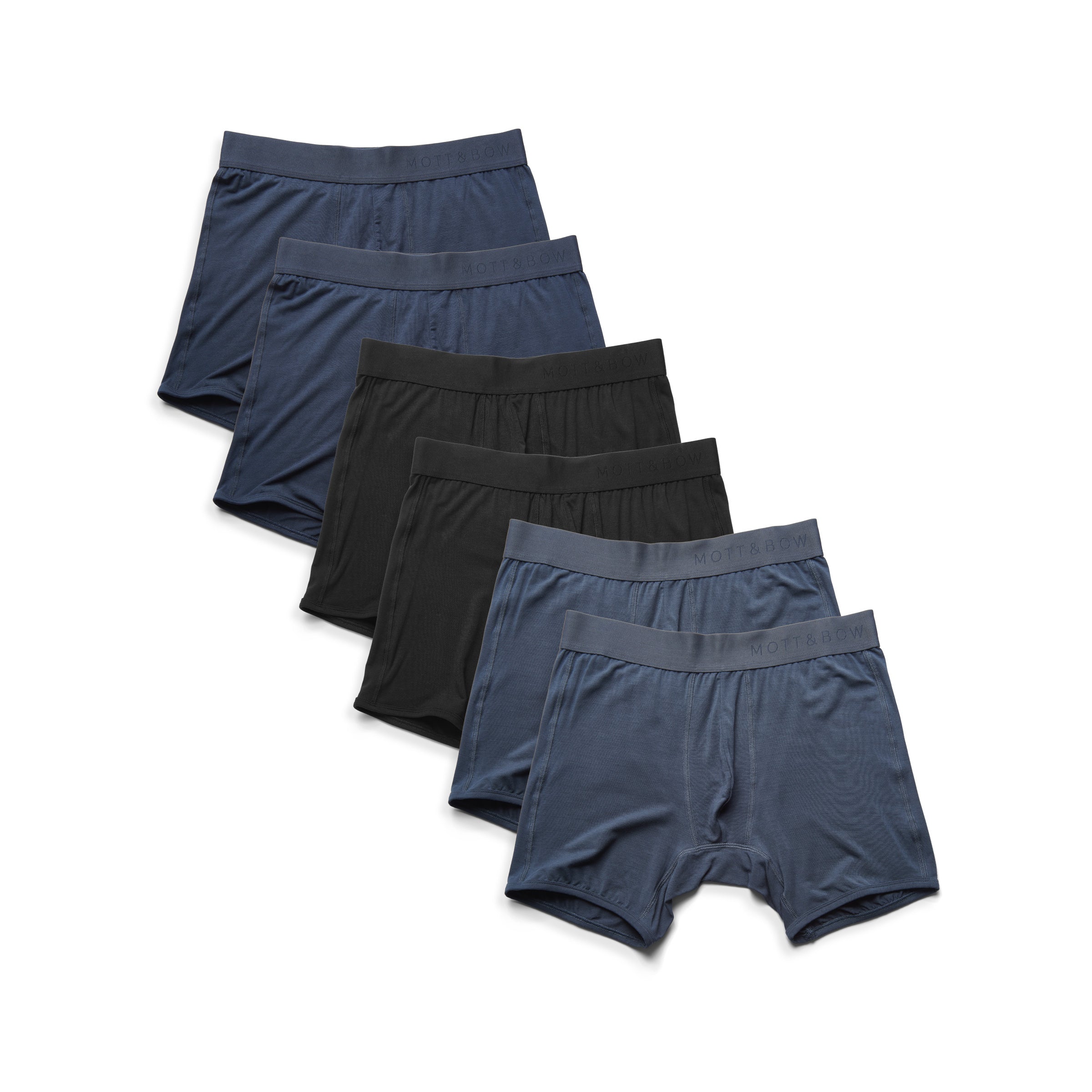 Men wearing Steel Gray/Navy/Black Boxer Brief 6-Pack underwear