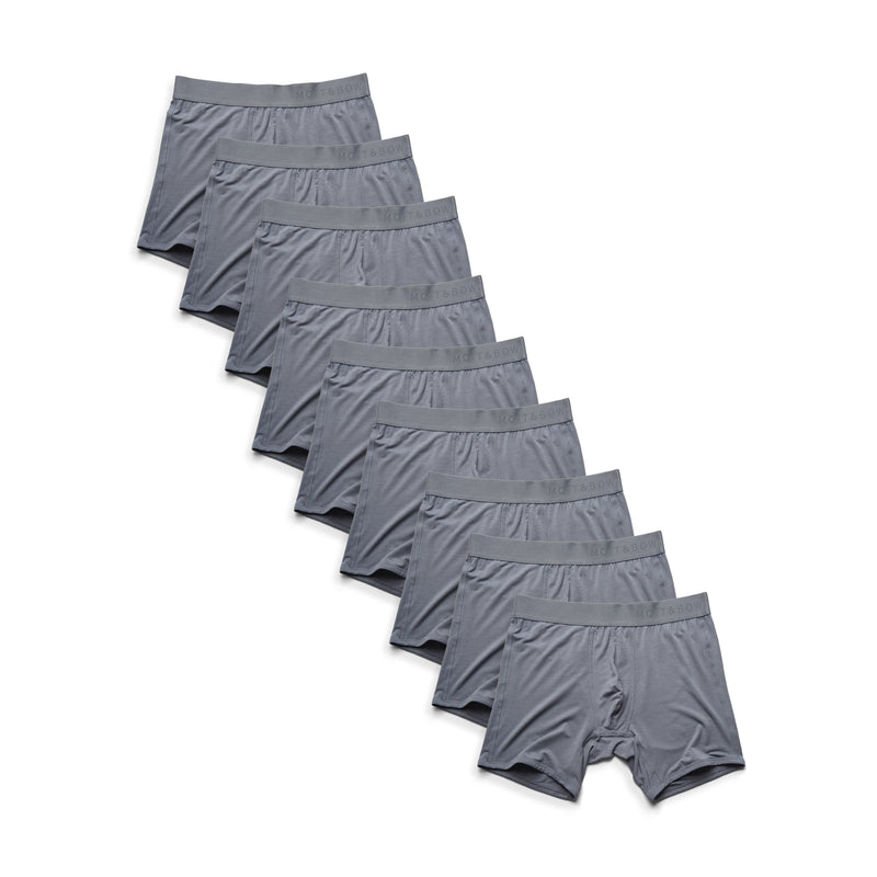 Men wearing Gray Boxer Brief 9-Pack underwear