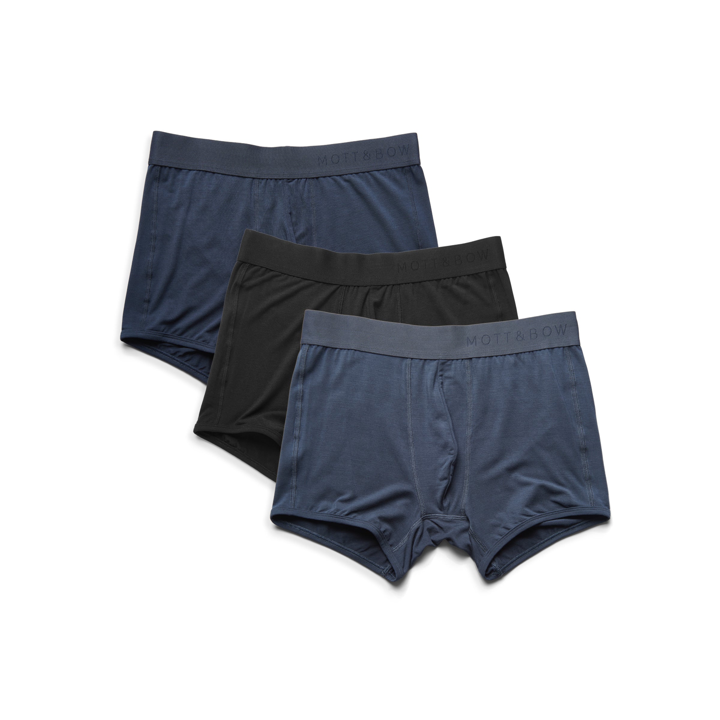 Men wearing Black/Steel Gray/Gray Trunks 3-Pack underwear