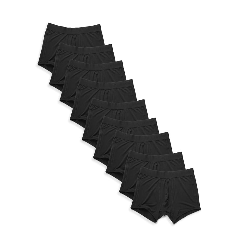 Men wearing Black Trunks 9-Pack underwear