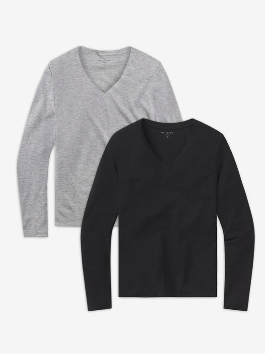 Long Sleeve V-Neck Tee Marcy 2-Pack  V-Neck tees