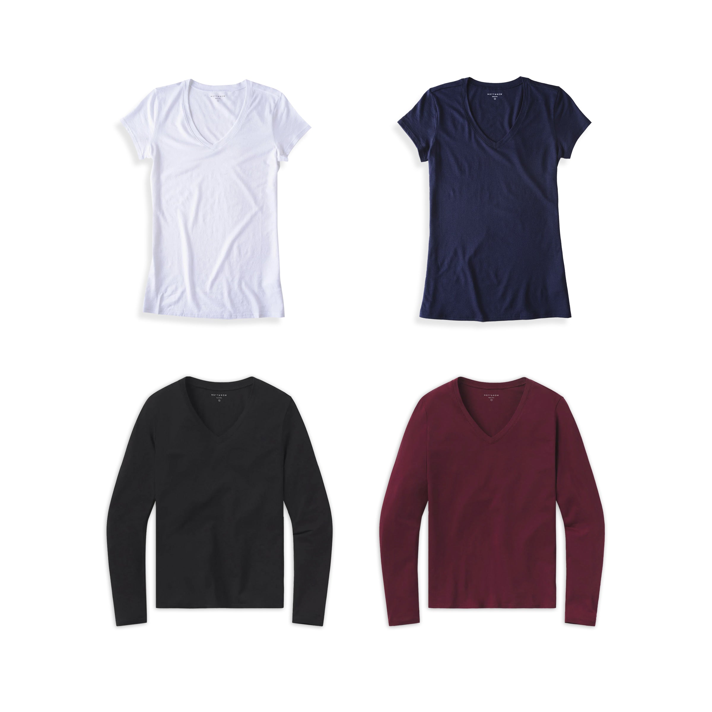 Women wearing Default Title Bundle 01: The V-neck Marcy Essentials 4-Pack