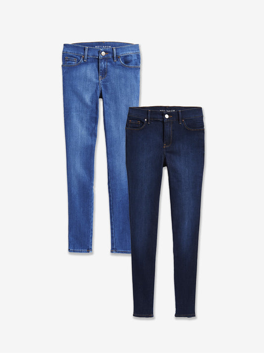 Mid Rise Skinny Jane 2-Pack Medium Blue/ Medium/Dark Blue Mid-Rise Skinny jeans