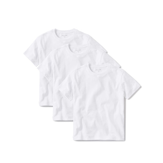 Everyday Cotton Crew Tee 3-Pack White Crew tees