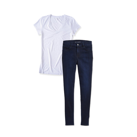 Bundle 05: 1 pair of Jeans + 1 Marcy Tee  Slim Straight jeans