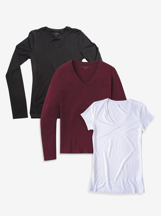 Bundle 10: 2 Long Sleeved Marcy Tees + 1 Short Sleeved Marcy Tee  breadcrumb_womens-sets__womens-bundles 