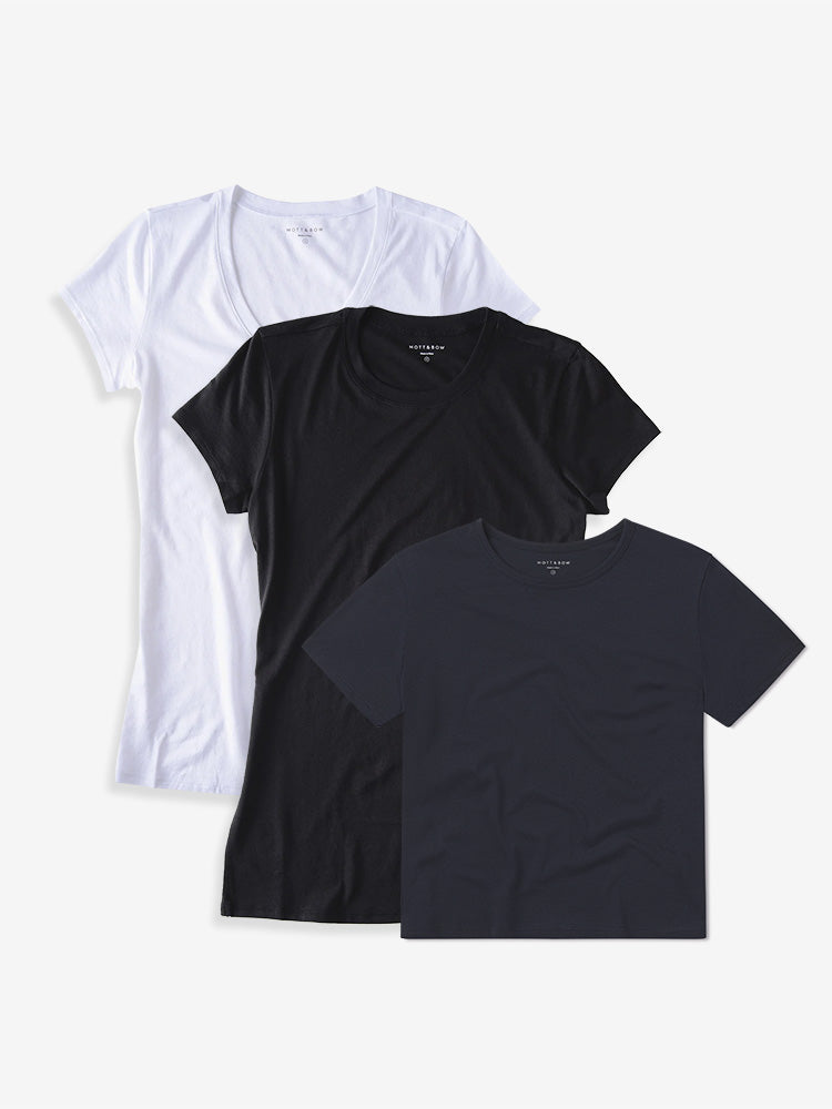 Women wearing Default Title Bundle 18: Bestselling Marcy Short-Sleeved Tees - 3-Pack