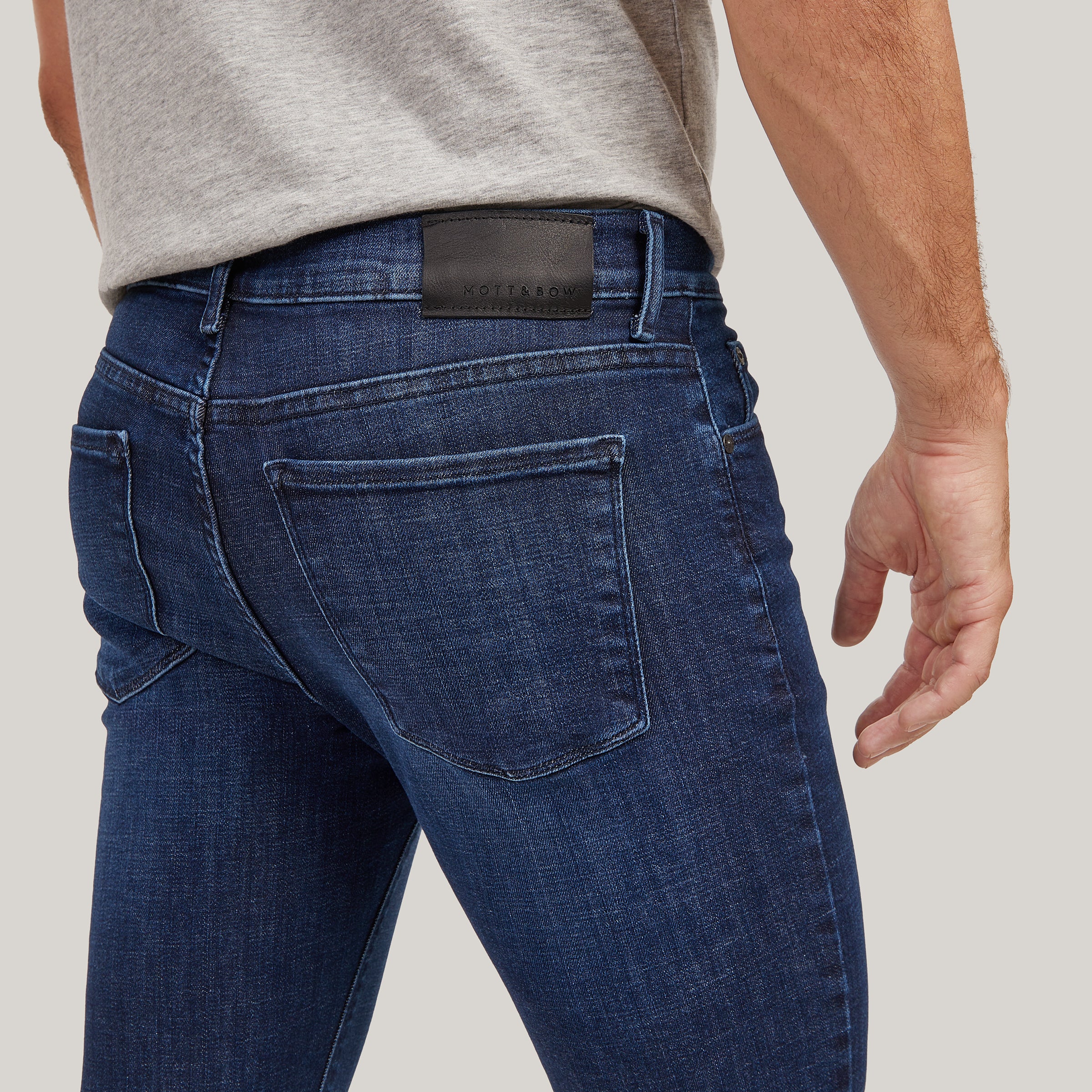 Men wearing Medium Blue Slim Wooster Jeans