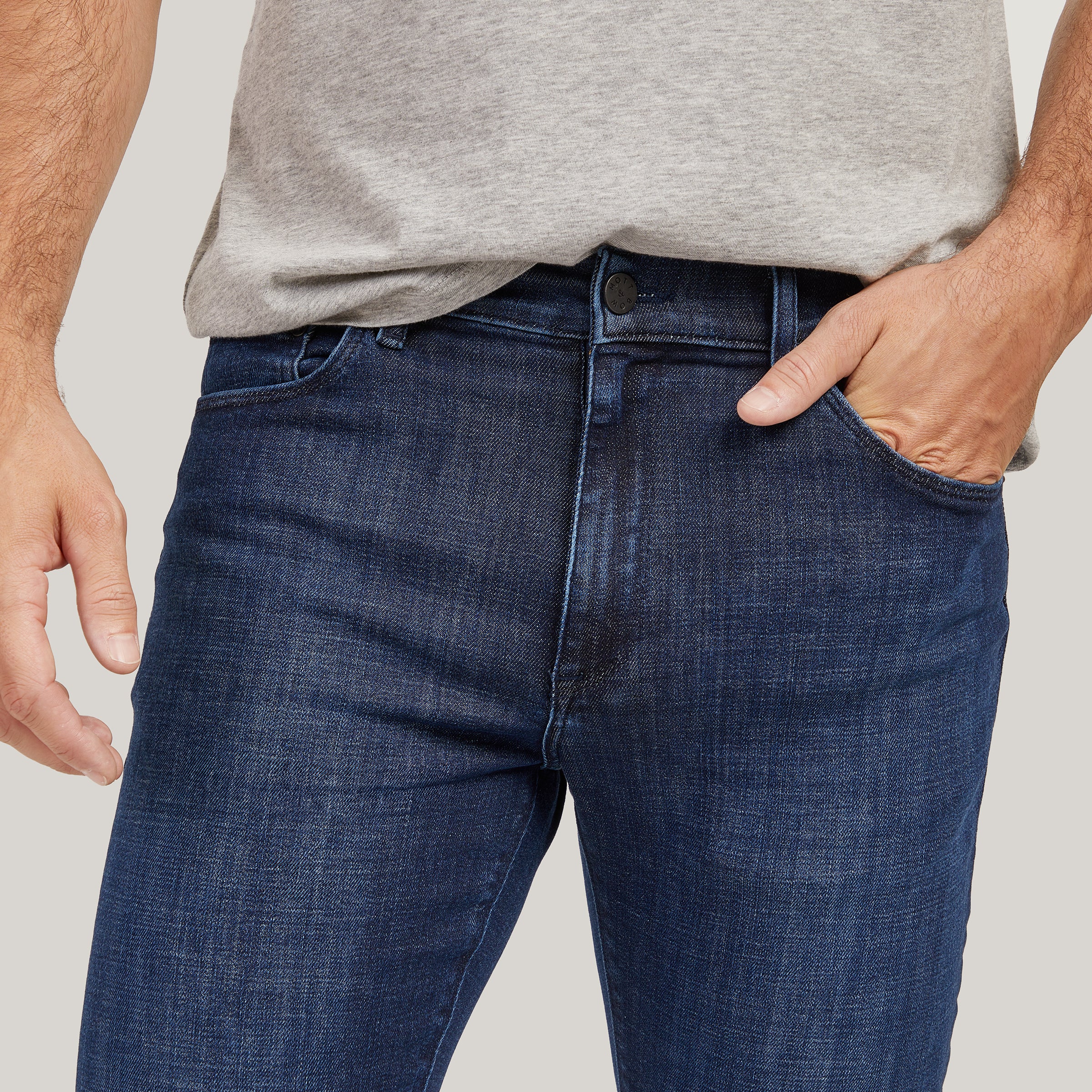 Men wearing Medium Blue Slim Wooster Jeans