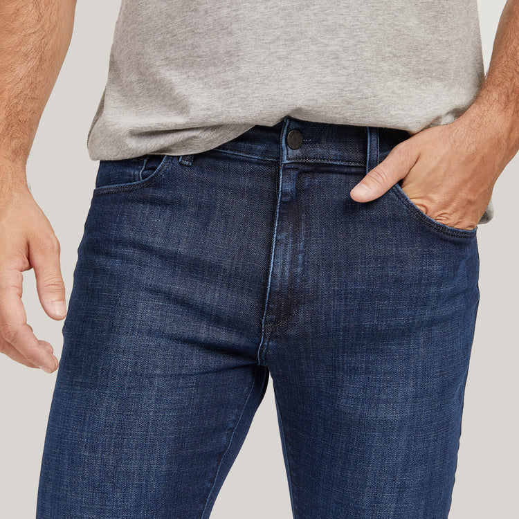 Men wearing Medium Blue Slim Wooster Jeans