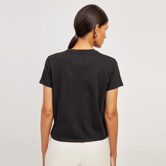 Everyday Cotton Crew Tee Black Crew tees