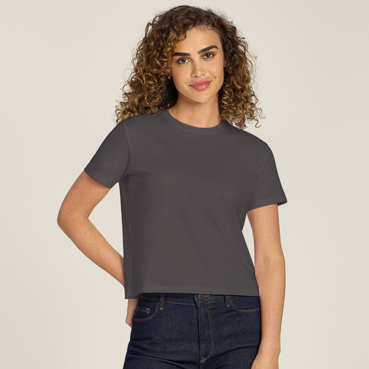 Everyday Cotton Crew Tee Dark Gray Crew tees