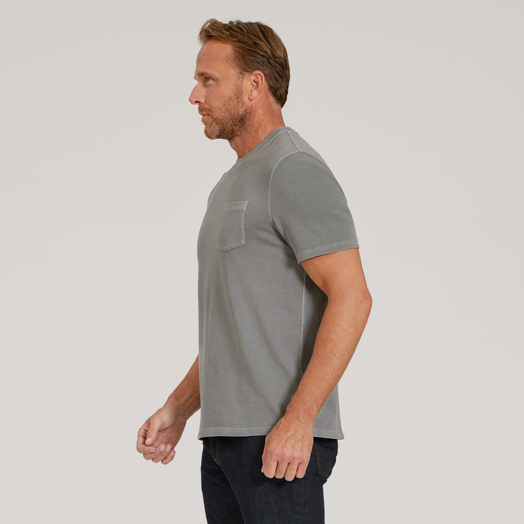 Men wearing Peltre vintage Heritage Weighted Tee