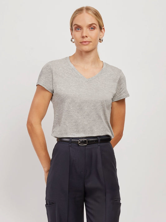 Fitted V-Neck Marcy Tee Black V-Neck tees