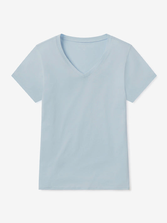 Fitted V-Neck Marcy Tee Azul hielo V-Neck tees