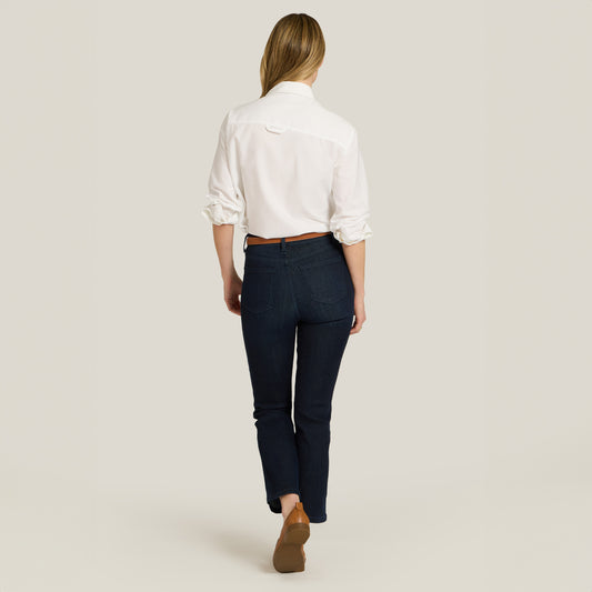 High Rise Miniboot Ankle Jane Jeans Medium/Dark Blue High-Rise jeans