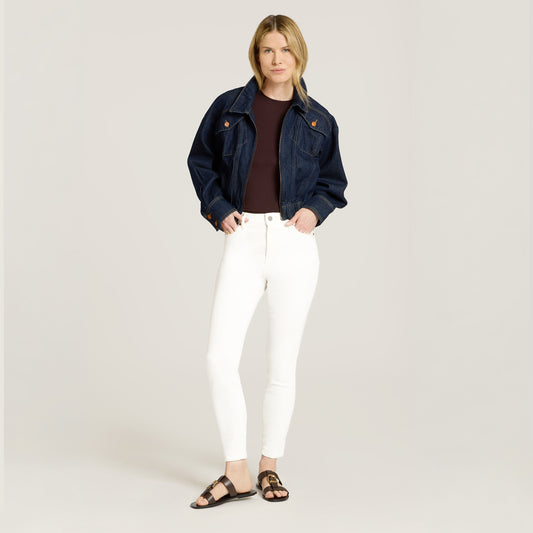 High Rise Skinny Lloyd White High-Rise Skinny jeans