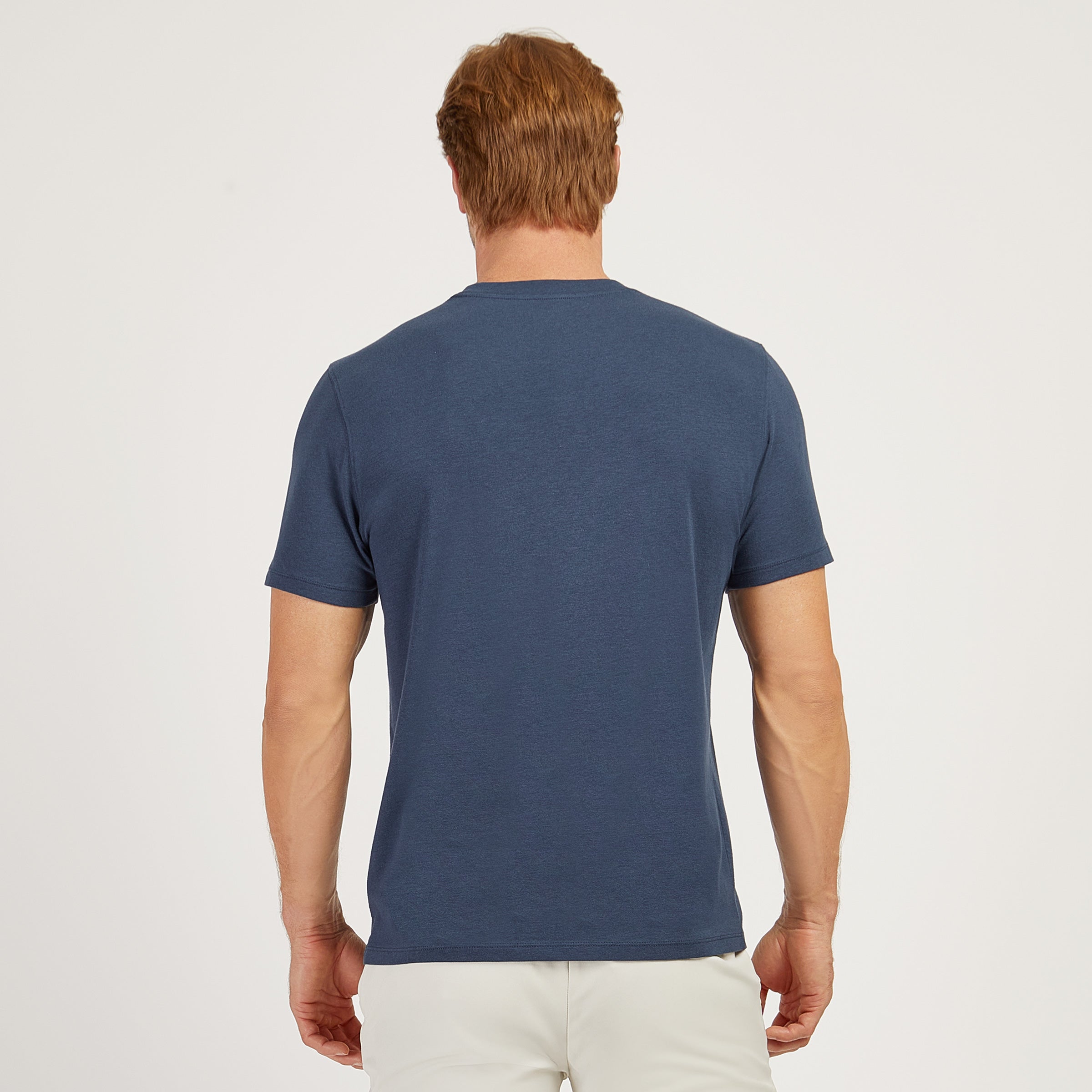 Men wearing Azul Grafito Luxe Stretch Tee