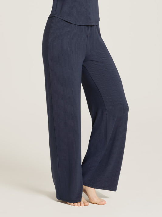 Lounge Wide Leg Pants Navy Pants lounge
