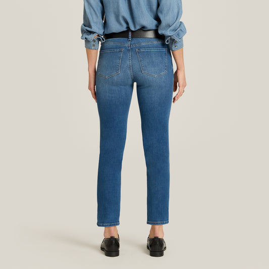 Mid Rise Slim Cropped Leg Logan Jeans Medium Blue Mid-Rise jeans