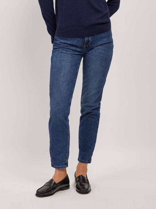 High Rise Mom Oliver Jeans Light/Medium Blue The Mom Jean jeans