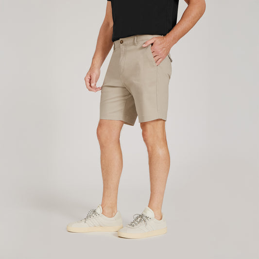 Stretch Chino Short Ecru slim-shorts shorts