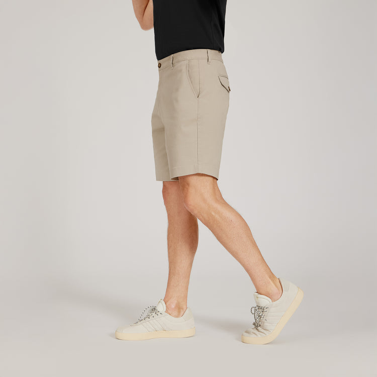 Men wearing Ecru Stretch Chino Short