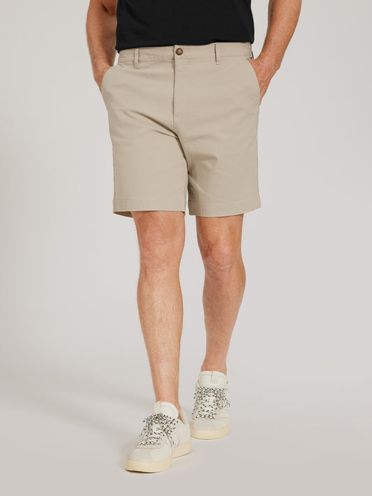 Stretch Chino Short Ecru slim-shorts shorts