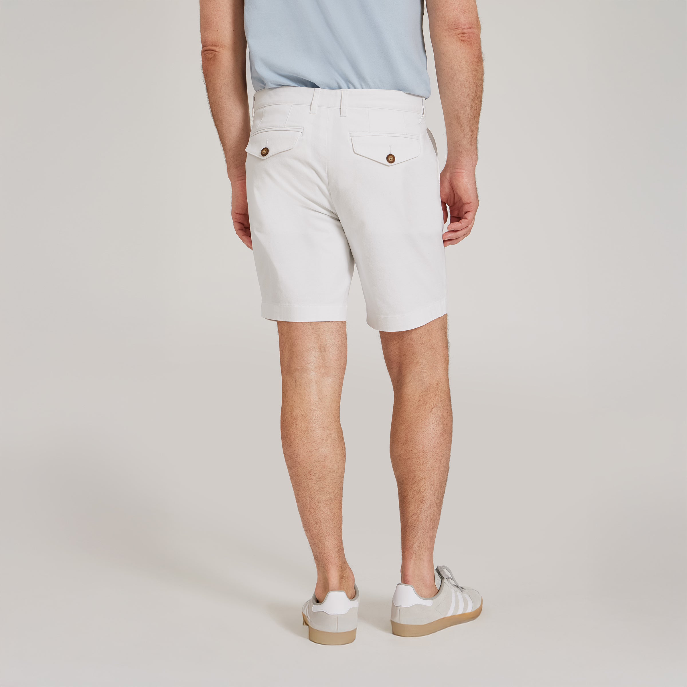 Men wearing White Stretch Chino Short