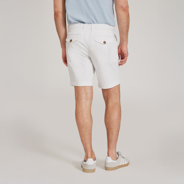 Men wearing White Stretch Chino Short