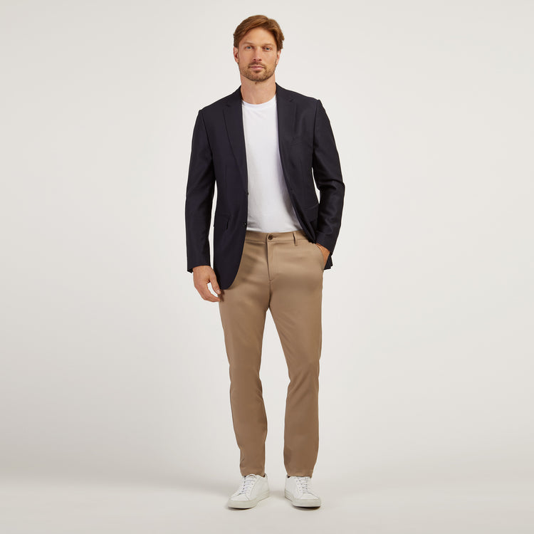 Men wearing Khaki Slim Tech Pants