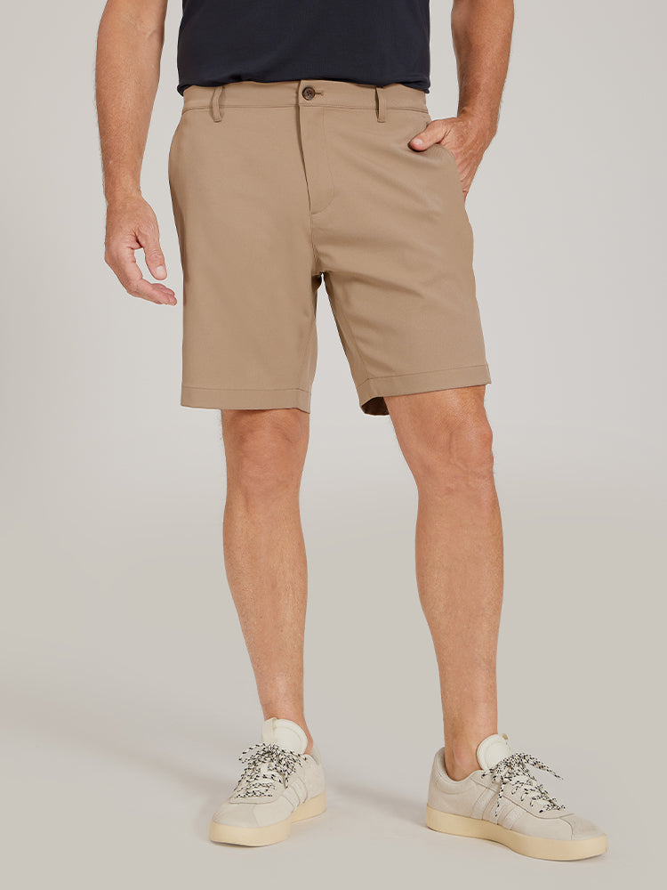 Men wearing Black Tech Shorts shorts