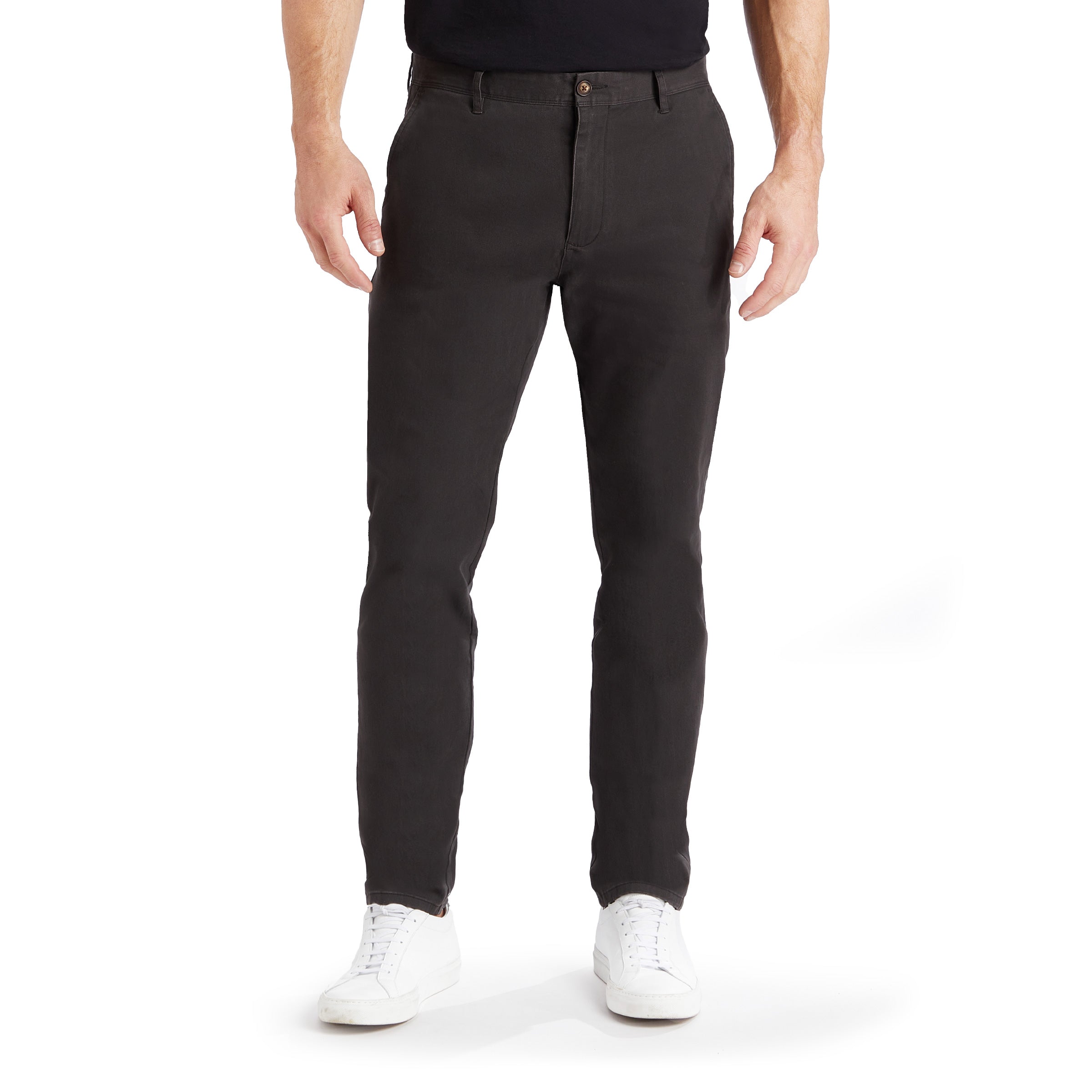 Men wearing Dark Gray Everyday Comfort Slim Chino Pants