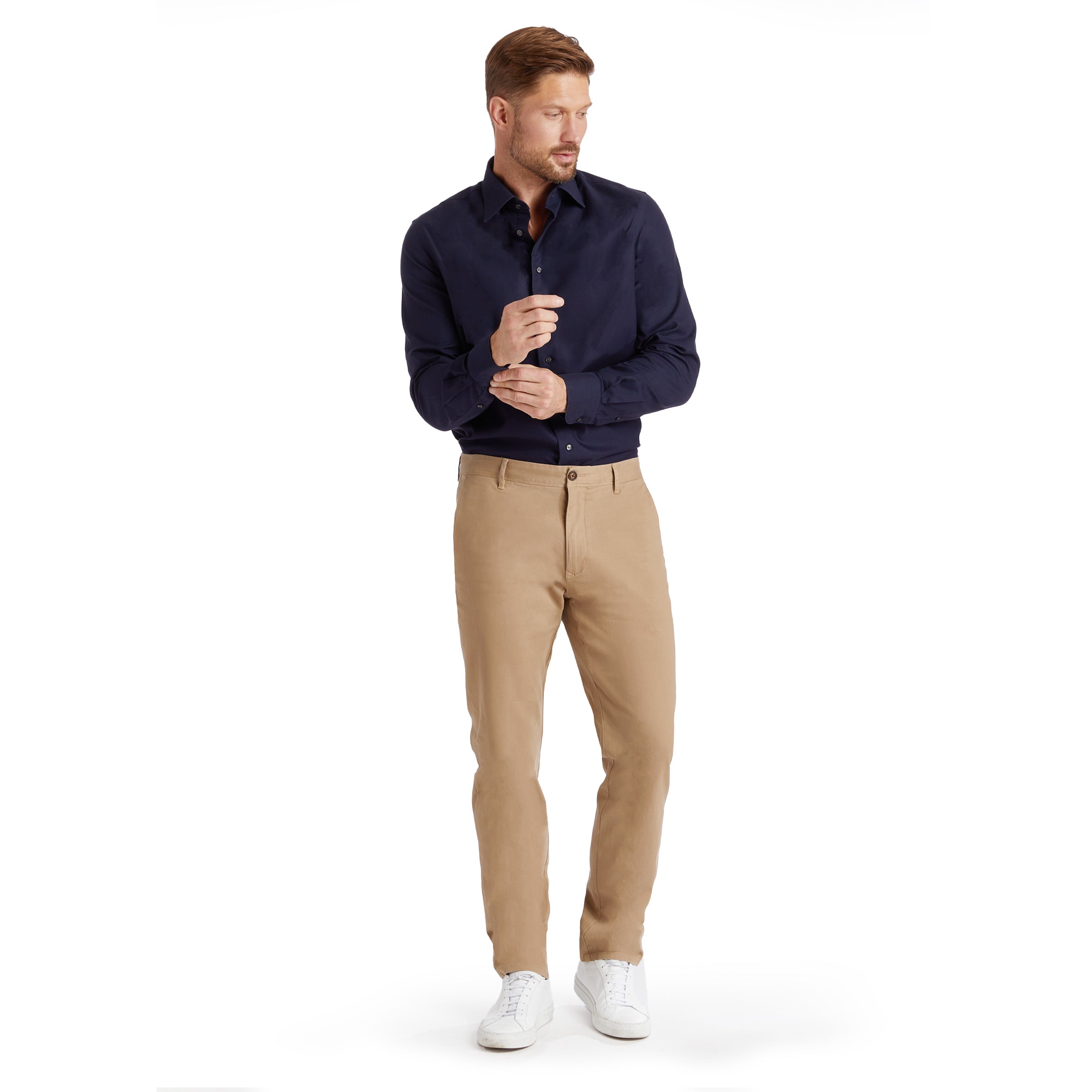 Men wearing Khaki Everyday Comfort Slim Chino Pants