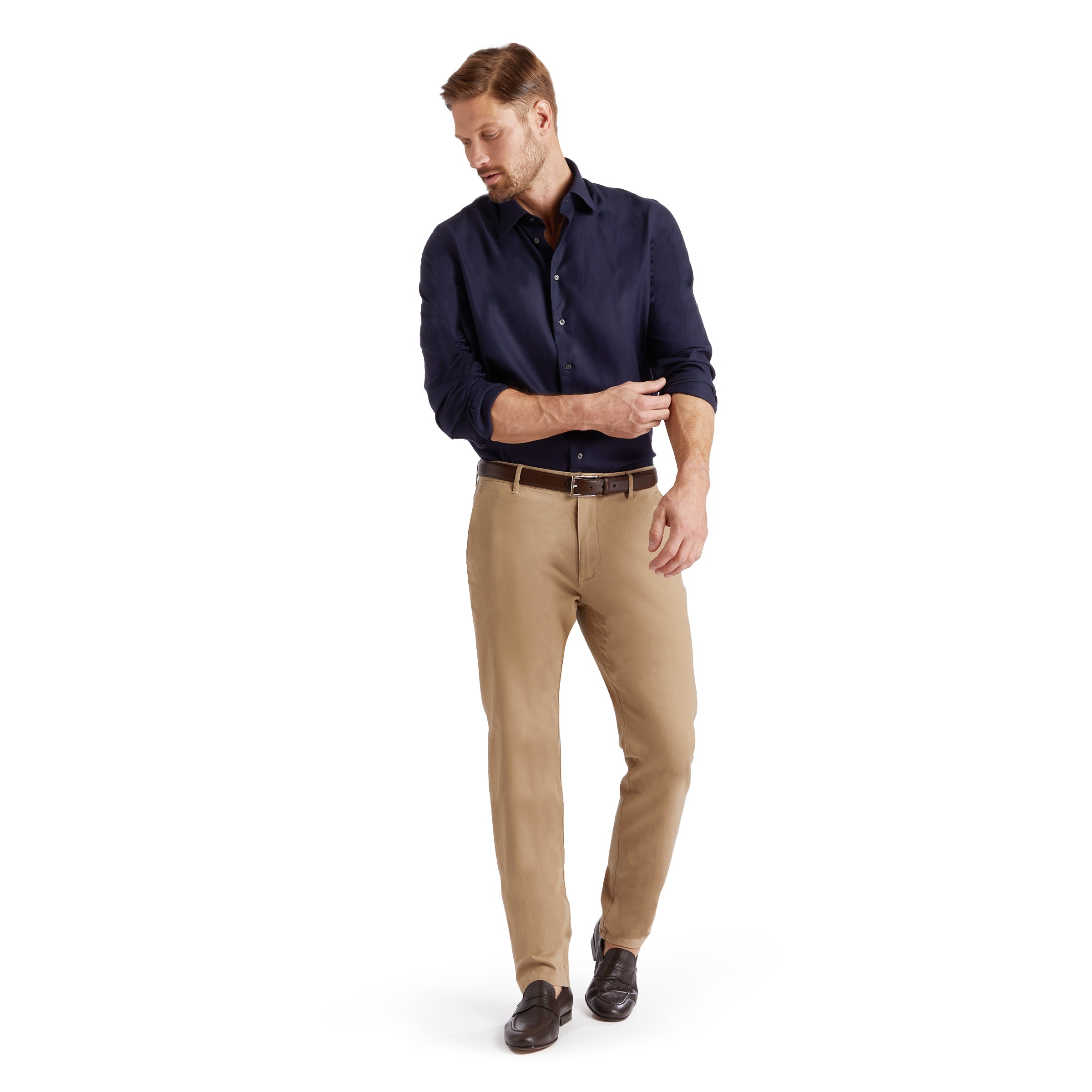 Men wearing Khaki Everyday Comfort Slim Chino Pants