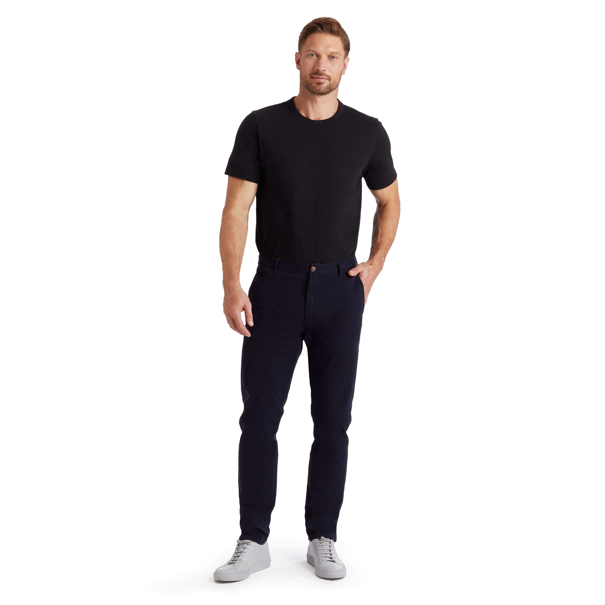 Men wearing Azul marino Everyday Comfort Slim Chino Pants
