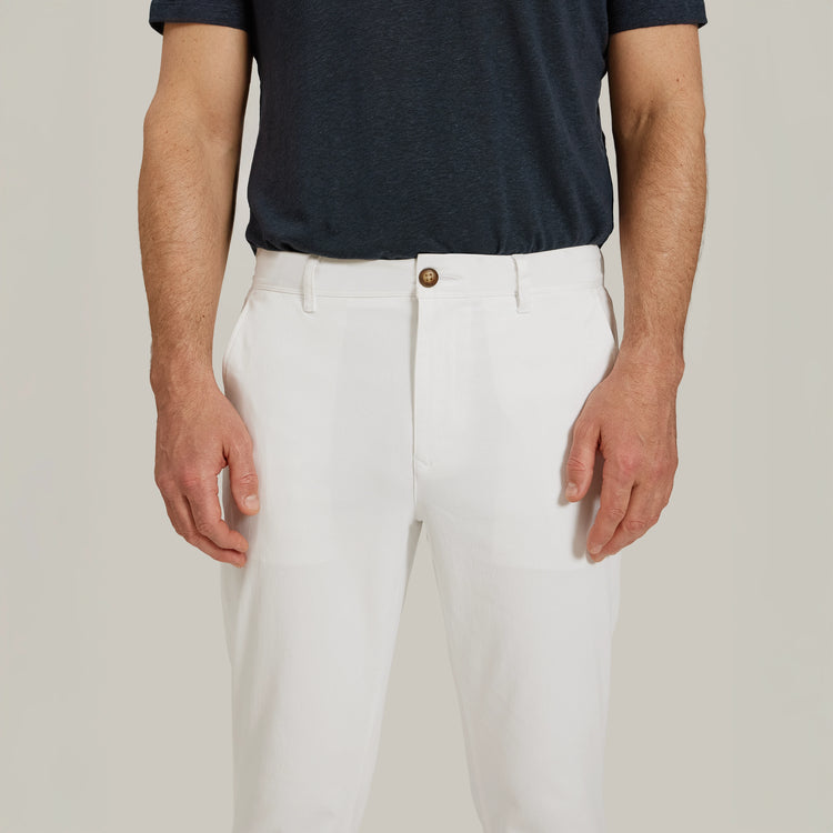Men wearing White Everyday Comfort Slim Chino Pants