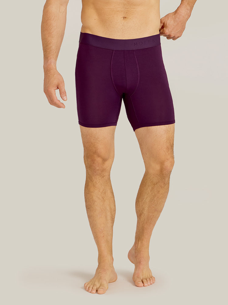 Men wearing Egg Plant Second Skin Boxer Brief