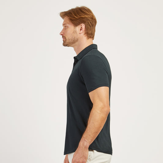 Jersey Sueded Polo Pine polo tees