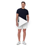 Men wearing White Swim Trunk