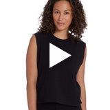 Women wearing Negro Relaxed Slub Tank