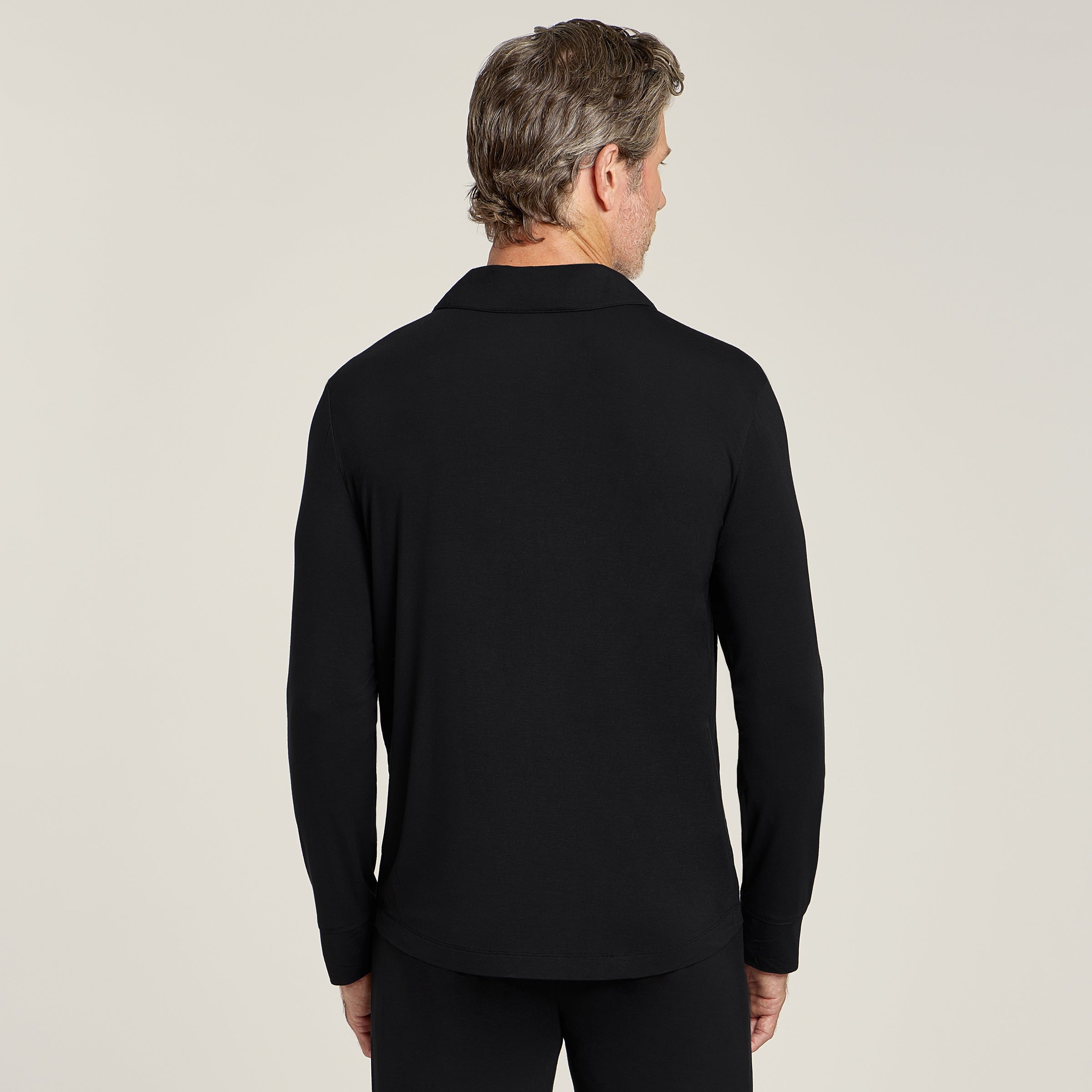 Men wearing Black Pajama Shirt