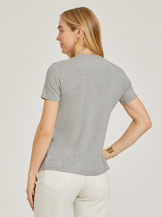 Relaxed Crew Marcy Tee Heather Gray Crew tees